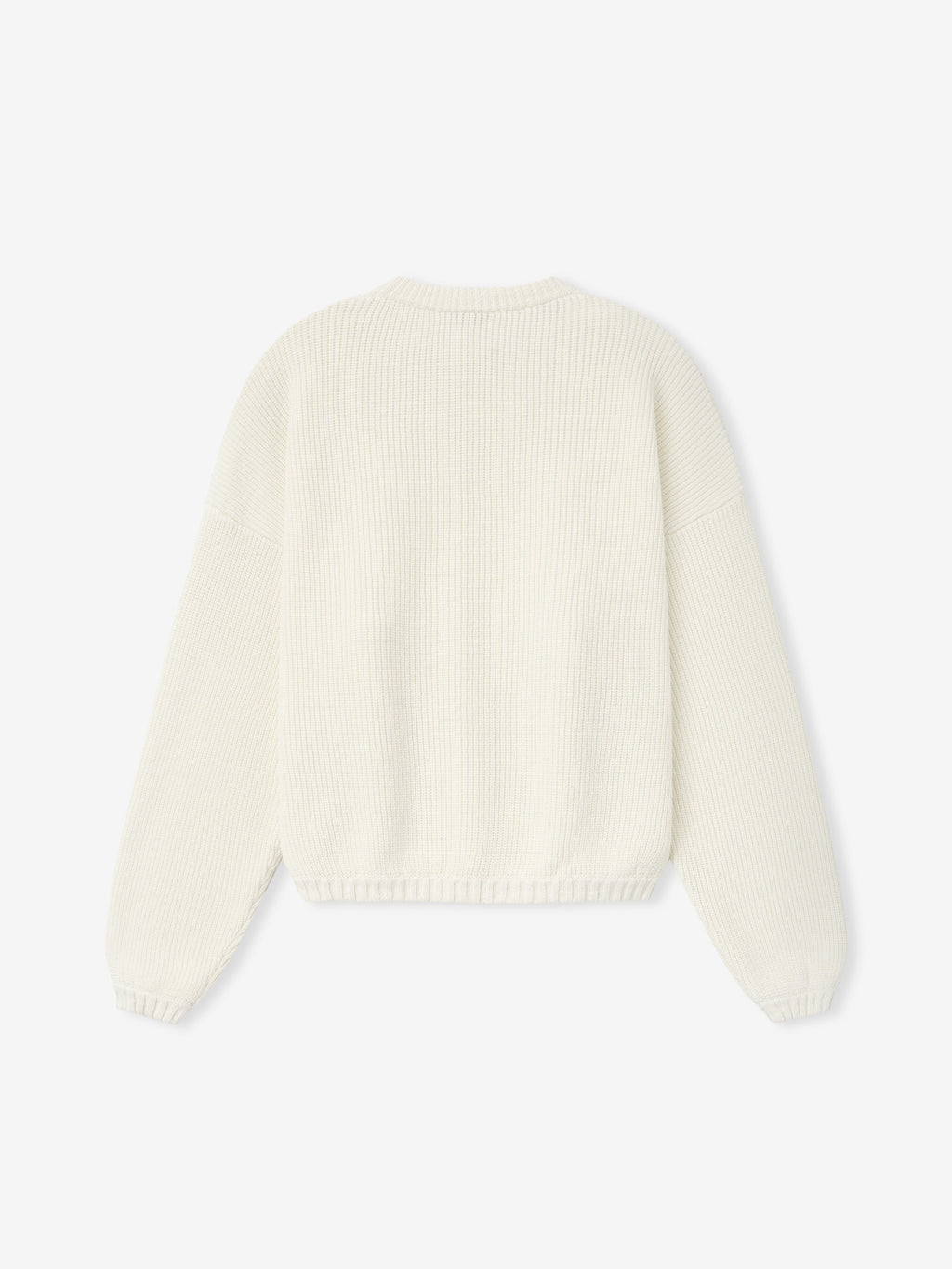 Double Knit Linen Wool Cotton Crewneck Sweater