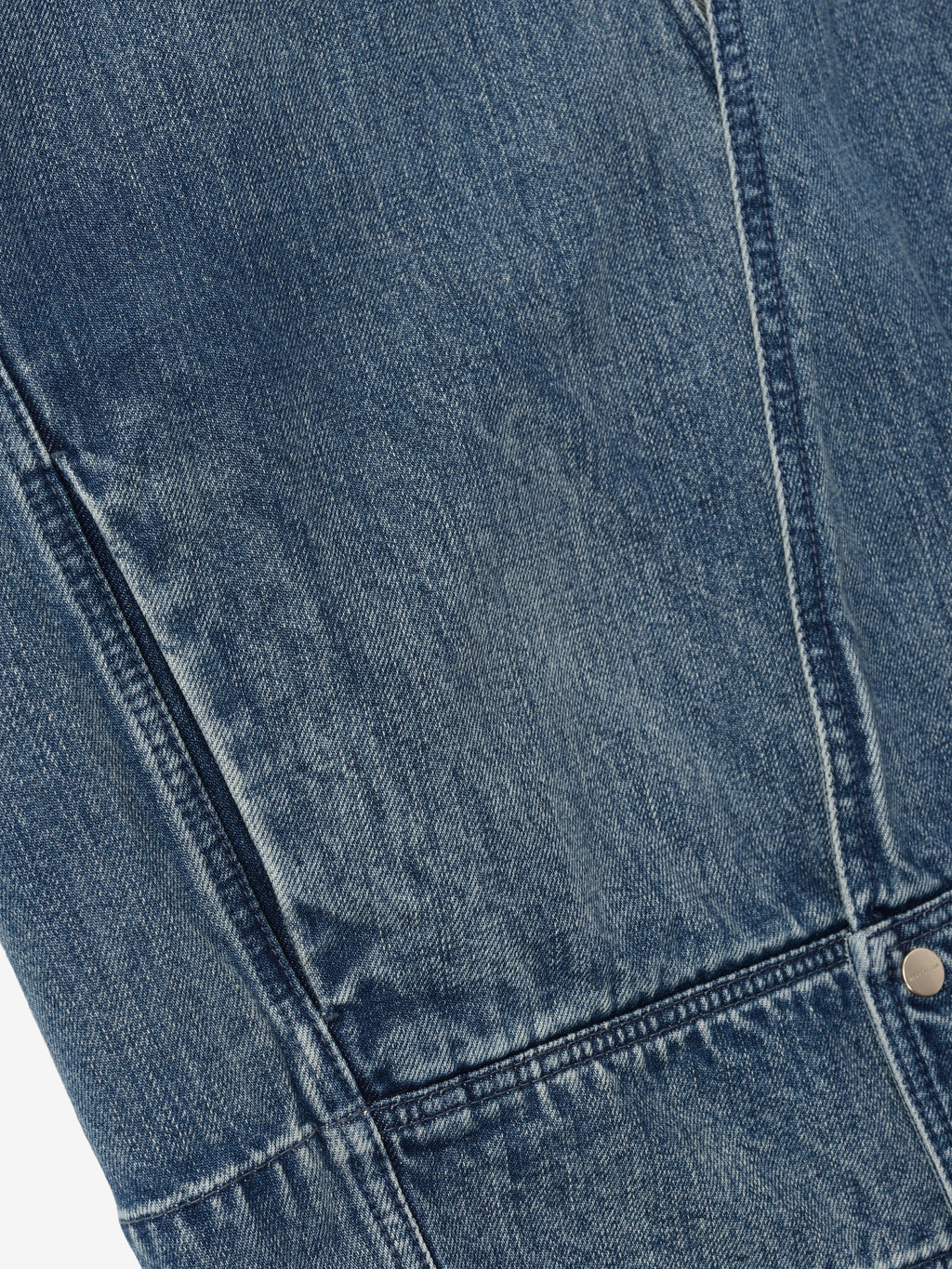 Denim Lapelless Jacket