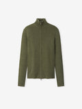 Womens Rib Knit Zip Up Jacket